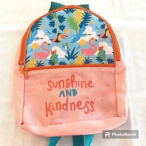 NWOT Backpack Flamingo Sunshine & Kindness.